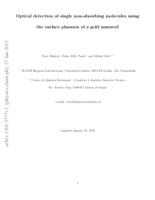 Optical detection of single non-absorbing molecules using the surface plasmon resonance  of a gold nanorod