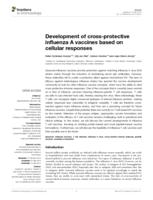 Development of cross-protective influenza a vaccines based on cellular responses