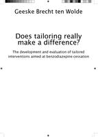Does tailoring really make a difference? : the development and evaluation of tailored interventions aimed at benzodiazepine cessation