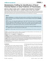 Metabolomics profiling for identification of novel potential markers in early prediction of preeclampsia.