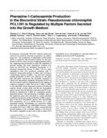 Phenazine-1-carboxamide production in the biocontrol strain Pseudomonas chlororaphis PCL1391 is regulated by multiple factors secreted into the growth medium