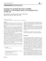 Prolonged non-metabolic heart rate variability reduction as a physiological marker of psychological stress in daily life