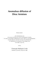 Anomalous diffusion of Dirac fermions