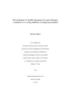 Development of stealth transgenes for gene therapy : evaluation of cis-acting inhibitors of antigen presentation