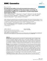 Combinatorial effects of environmental parameters on transcriptional regulation in Saccharomyces cerevisiae: A quantitative analysis of a compendium of chemostat-based transcriptome data