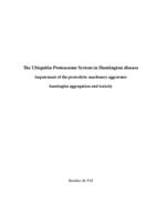 The ubiquitin proteasome system in Huntington disease : impairment of the proteolytic machinery aggravates huntingtin aggregation and toxicity