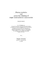 Photon statistics and power-law blinking of single semiconductor nanocrystals