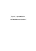Diagnosis of venous thrombosis and the post-thrombotic syndrome