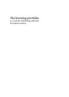 The learning portfolio as a tool for stimulating reflection by student teachers