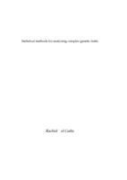 Statistical methods for analysing complex genetic traits