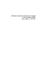 I "Disticha Catonis" di Catenaccio da Anagni. Testo in volgare laziale (secc. XIII ex. - XIV in.)