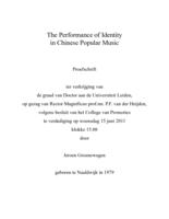 The performance of identity in Chinese popular music