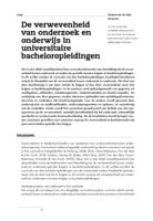 De verwevenheid van onderzoek en onderwijs in universitaire bacheloropleidingen.