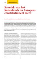 Kroniek van het Nederlands en Europees constitutioneel recht