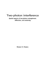 Two-photon interference : spatial aspects of two-photon entanglement, diffraction, and scattering