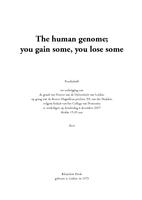 The human genome;  you gain some, you lose some
