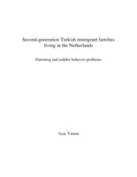 Second-generation Turkish immigrant families in the Netherlands : parenting and toddler behavior problems