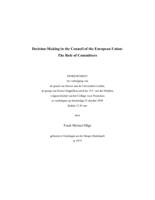 Decision-making in the council of the European Union. The role of committees.