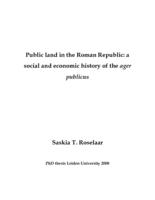 Public land in the Roman Republic : a social and economic history of the ager publicus