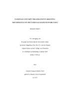 Patronage and party organization in Argentina : the emergence of the patronage-based network party