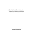 The Adult Attachment Interview: coherence & validation in adolescents