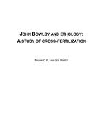 John Bowlby and ethology : a study of cross-fertilization