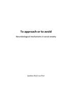 To approach or to avoid : neurobiological mechanisms in social anxiety