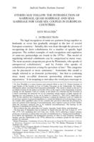 Others May Follow: The Introduction of Marriage, Quasi-Marriage and Semi-Marriage for Same-Sex Couples in European Countries