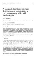 Survey of algorithms for exact distributions of test statistics in RxC contingency tables with fixed margins