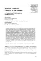 Domestic Homicide Followed by Parasuicide: A Comparison with Homicide and Parasuicide