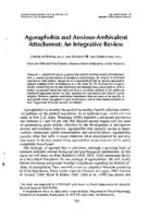 Agoraphobia and anxious-ambivalent attachment: an integrative review