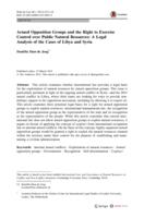 Armed Opposition Groups and the Right to Exercise Control over Public Natural Resources: A Legal Analysis of the Cases of Libya and Syria