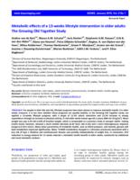 Metabolic effects of a 13-weeks lifestyle intervention in older adults: The Growing Old Together Study