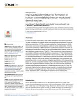 Improved epidermal barrier formation in human skin models by chitosan modulated dermal matrices.