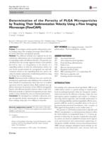 Determination of the Porosity of PLGA Microparticles by Tracking Their Sedimentation Velocity Using a Flow Imaging Microscope (FlowCAM)