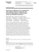 Association of Adherence to a Healthy Diet with Cognitive Decline in European and American Older Adults: A Meta-Analysis within the CHANCES Consortium.