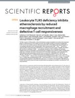 Leukocyte TLR5 deficiency inhibits atherosclerosis by reduced macrophage recruitment and defective T-cell responsiveness