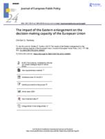 The Impact of the Eastern Enlargement on the Decision-Making Capacity of the European Union