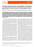 Climate change and the vulnerability of electricity generation to water stress in the European Union
