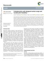 Colloidal joints with designed motion range and tunable joint flexibility