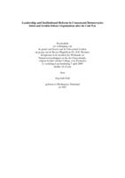 Leadership and Institutional Reform in Consensual Democracies: Dutch and Swedish Defence Organizations after the Cold War