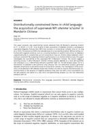 Distributionally constrained items in child language: the acquisition of superweak NPI shenme ‘a/some’ in Mandarin Chinese