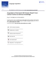 Acquisition of the Dutch NPI hoeven 'need': from lexical frames to abstract knowledge