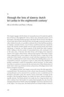 Through the lens of slavery: Dutch Sri Lanka in the eighteenth century