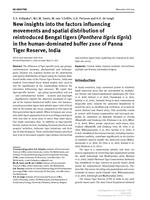 New insights into the factors influencing movements and spatial distribution of reintroduced Bengal tigers (Panthera tigris tigris) in the human-dominated buffer zone of Panna Tiger Reserve, India