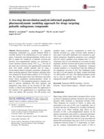 A two-step deconvolution-analysis-informed population pharmacodynamic modeling approach for drugs targeting pulsatile endogenous compounds