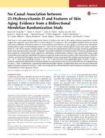 No causal association between 25-hydroxyvitamin D and features of skin aging: evidence from a bidirectional Mendelian Randomization Study.