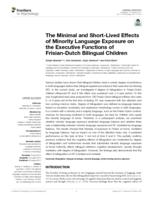 The minimal and short-lived effects of minority language exposure on the executive functions of Frisian-Dutch bilingual children