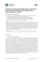 Environmental Education: Reflecting on Application of Environmental Attitudes Measuring Scale in Higher Education Students