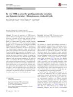 In vivo NMR as a tool for probing molecular structure and dynamics in intact Chlamydomonas reinhardtii cells